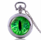 Superb Cat Eye Pocket Watch Necklace