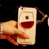 iPhone Tranparent Wine Style Hard Cover Case
