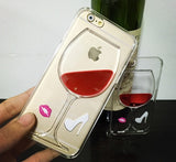 iPhone Tranparent Wine Style Hard Cover Case
