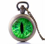 Superb Cat Eye Pocket Watch Necklace