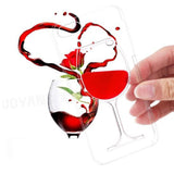 iPhone Tranparent Wine Style Hard Cover Case