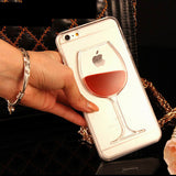 iPhone Tranparent Wine Style Hard Cover Case
