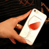 iPhone Tranparent Wine Style Hard Cover Case
