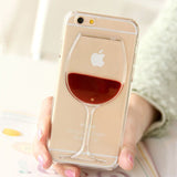 iPhone Tranparent Wine Style Hard Cover Case